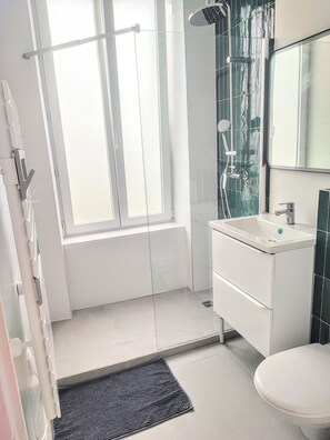 Dusche, Haartrockner, Toilettenpapier