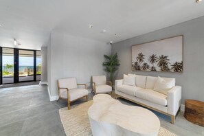 Condo, 2 Bedrooms, Terrace, Ocean View | Living room - Allure #502 - by Zenbreak (Bridgetown)
