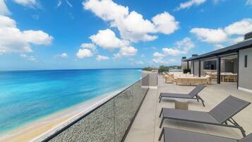 Appartement, 2 slaapkamers, terras, uitzicht op oceaan | Terras