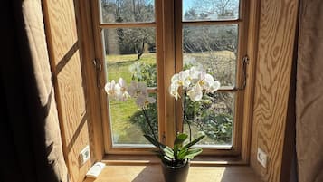 Premium bedding, pillowtop beds, blackout drapes, iron/ironing board