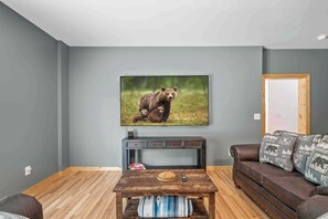 Televisión, chimenea y videojuegos 