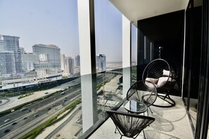 Studio, 1 Bedroom, Balcony, Garden View | Balcony - Burj View Studio at Upside Living, Business Bay - Business Travel Ready (Dubai)
