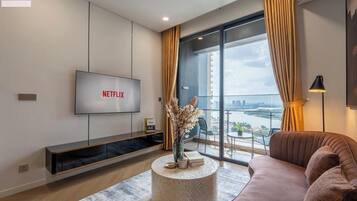 Apartamento Premium, 2 habitaciones, no fumadores, vistas a la ciudad | Wifi gratis y ropa de cama