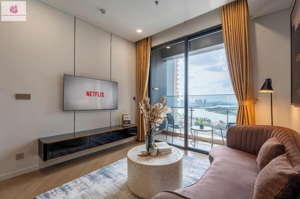 Premium-Apartment, 2 Schlafzimmer, Nichtraucher, Stadtblick | Kostenloses WLAN, Bettwäsche