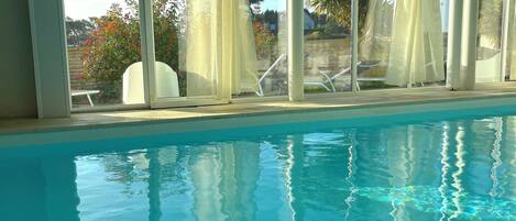Indoor pool, a heated pool