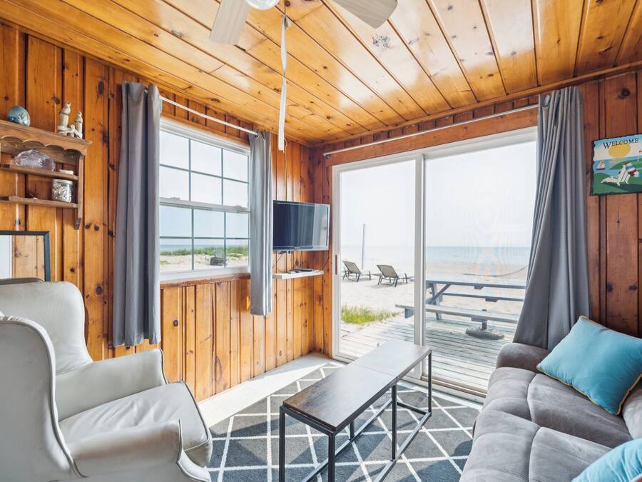 Familiehytte, 2 soverom, ved strandkanten | Oppholdsområde