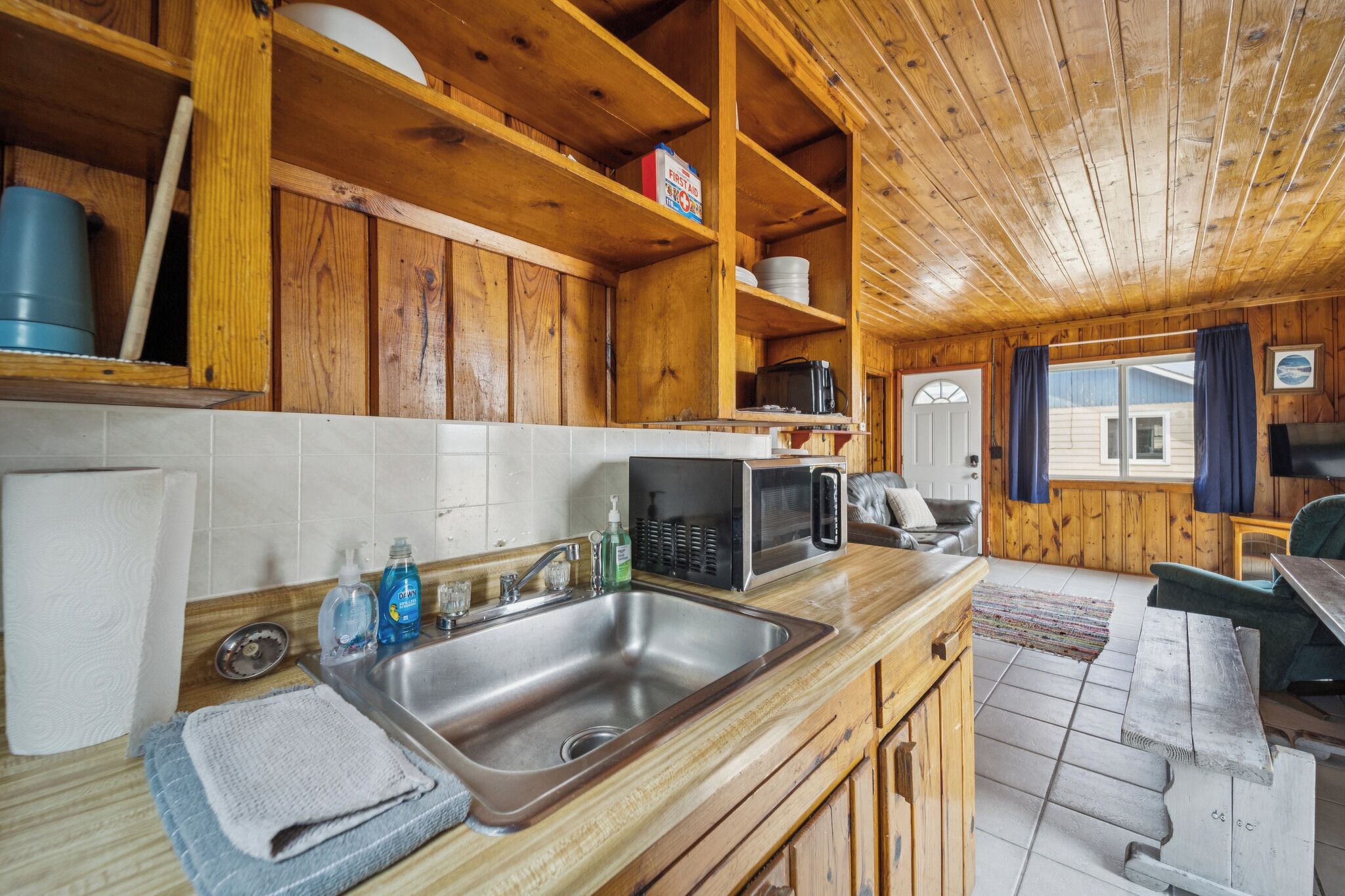 Cabin dành cho gia đình, quang cảnh bãi biển | Bếp riêng