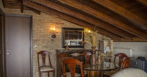 Room, 2 Bedrooms, Terrace, City View | Living room - Room-kappa Rooms Penthouse Apartment (Nea Propontida)