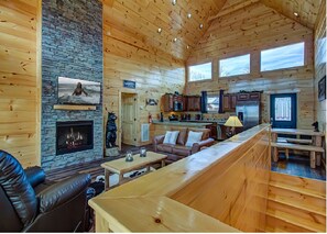 Smart TV, fireplace, video games