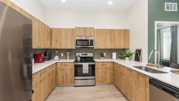 Microwave, oven, stovetop, dishwasher