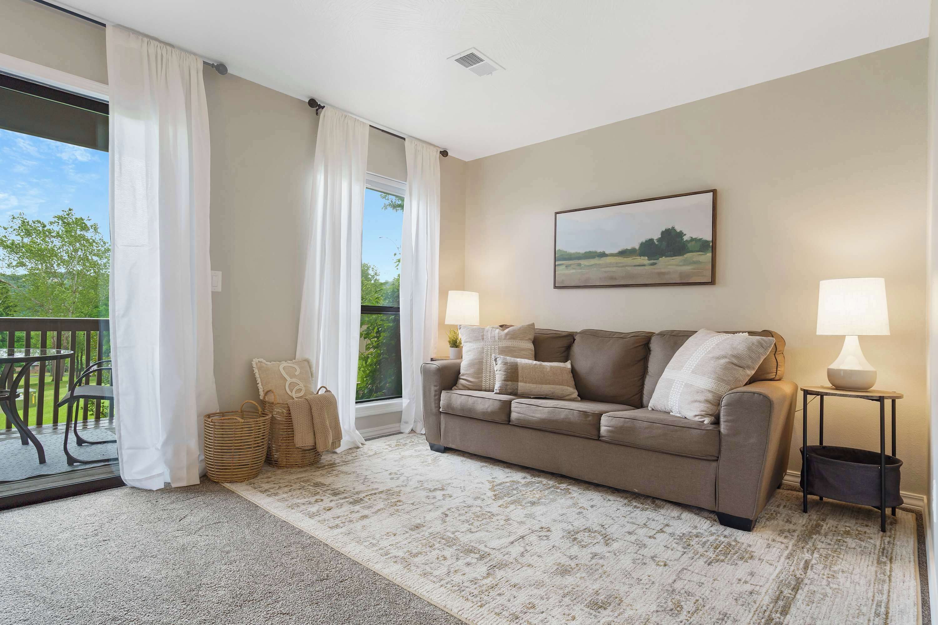 Condo, 1 King Bed with Sofa bed, Balcony, Golf View (Troon Golf View) | Living area | 42-inch flat-screen TV with digital channels