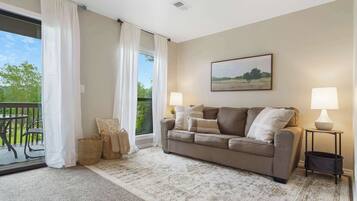 Condo, 1 King Bed with Sofa bed, Balcony, Golf View (Troon Golf View) | Living area | 42-inch flat-screen TV with digital channels