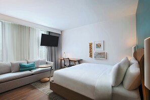 In-room safe, desk, laptop workspace, iron/ironing board