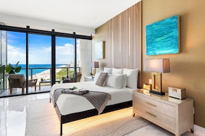 غرفة (W South Beach PH Private Studio Suite) | 2 عدّة غرف نوم وتجهيزات عازلة للصوت وواي فاي مجانًا وملاءات أسرّة