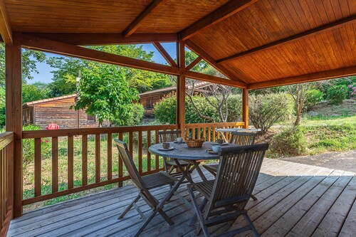L’Abiho - Chalet climatisé avec piscine