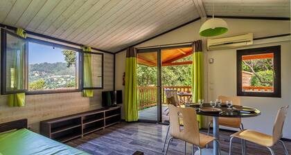 L’Abiho - Chalet climatisé avec piscine