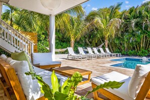 Outdoor pool, a heated pool