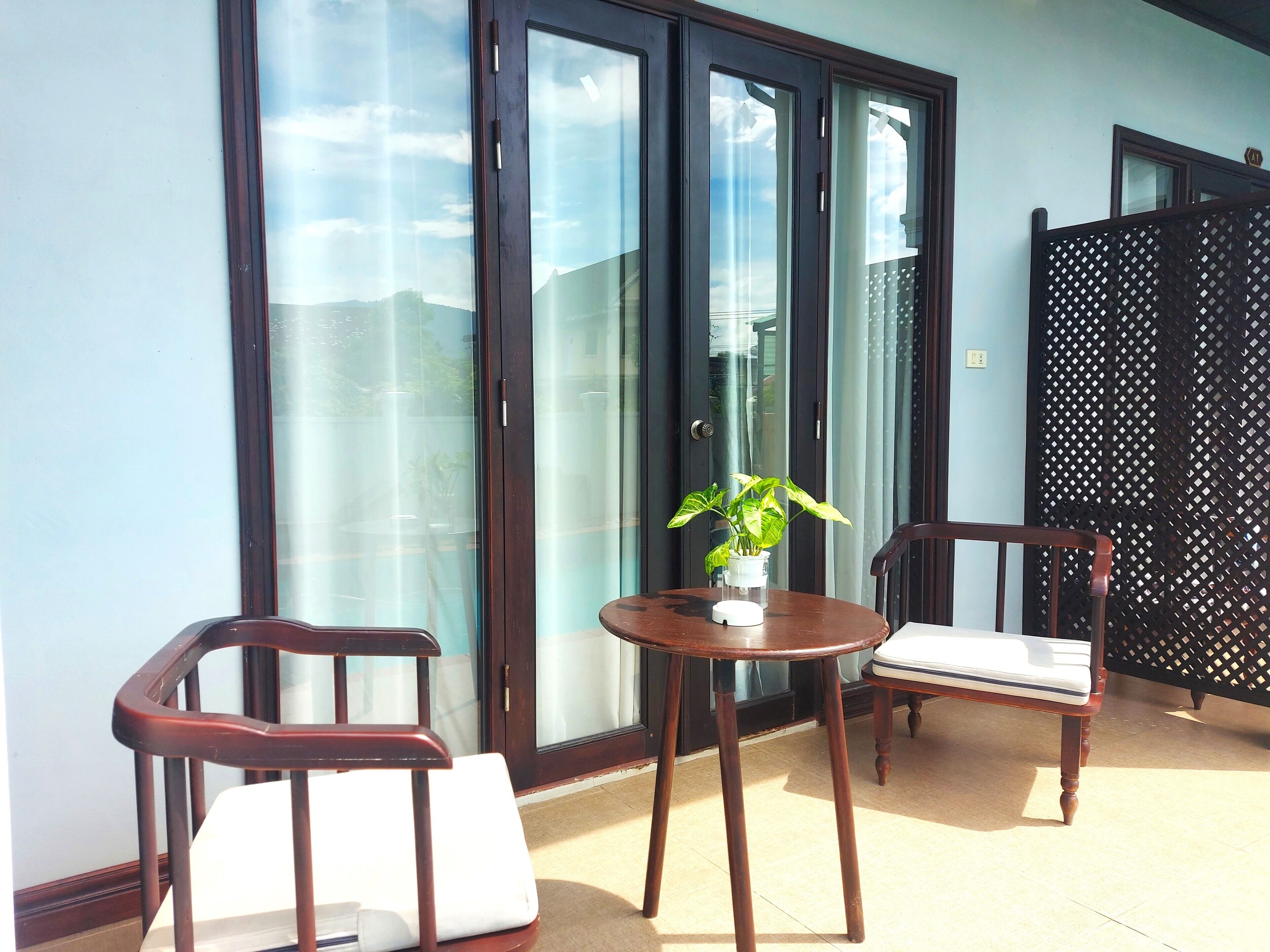 Deluxe Double Room, Pool View | Terrace/patio