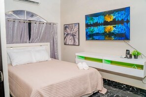 Desk, iron/ironing board, free WiFi, bed sheets