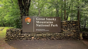 A sign for Great Smoky Mountains National Park.