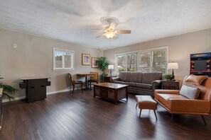 TV, fireplace - Modest home in Pigeon Forge w/ Hot Tub (Pigeon Forge)