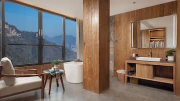 Classic Double Room, 1 Queen Bed, Private Bathroom, Hill View | Desk, laptop workspace, blackout curtains, soundproofing