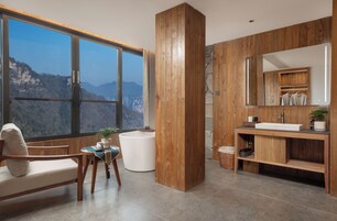 Classic Double Room, 1 Queen Bed, Private Bathroom, Hill View | Desk, laptop workspace, blackout drapes, soundproofing