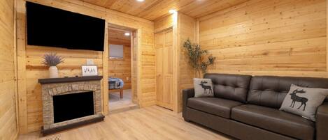 TV connectée, cheminée