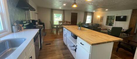 Fridge, oven, stovetop, dishwasher
