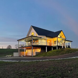 Exterior - Private A-frame Cabin - Hot tub, Firepit & Views (Waddy)