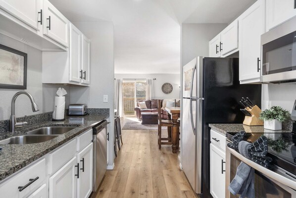 Condo, Multiple Beds, Balcony (Tranquil Getaway) | Private kitchen | Fridge, microwave, oven, stovetop