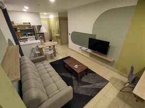 City Apartment, 2 Bedrooms, Air conditioning | Living area | Flat-screen TV - Cozy Apartment (Santa Tecla)