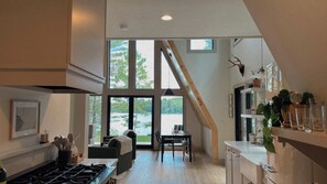 Fridge, microwave, oven, stovetop - Fern and Moss A-frame Lakefront Hot Tub (Lac du Flambeau)