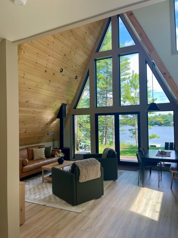 Televisión y chimenea 