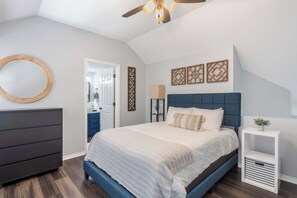 Condo, 2 Queen Beds, Balcony, Garden View (The Lazy Loft) | 2 bedrooms, individually decorated, individually furnished, bed sheets