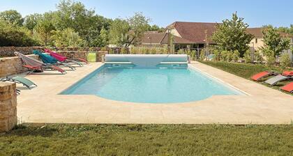 Grange Roca Masia - Les Iris, jardin, piscine