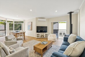 Télévision, cheminée