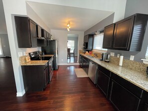 Microwave, oven, stovetop, dishwasher