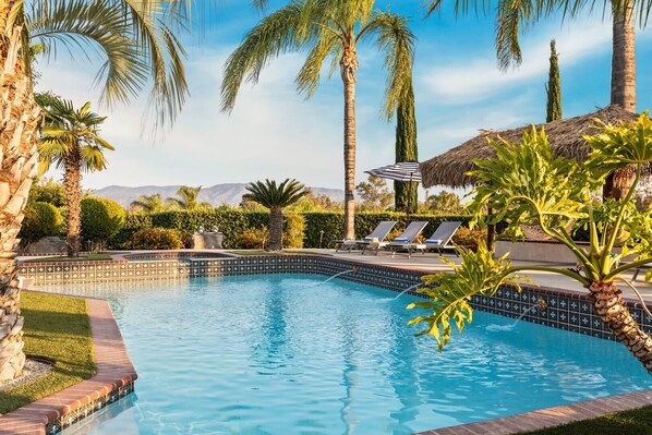 Et oppvarmet basseng