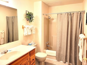 Hair dryer, towels