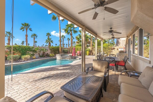 Outdoor pool, a heated pool