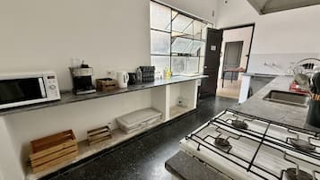 Fridge, microwave, toaster