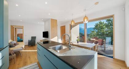 Appartement 'Plattwies' avec vue sur la montagne, terrasse privée et Wi-Fi