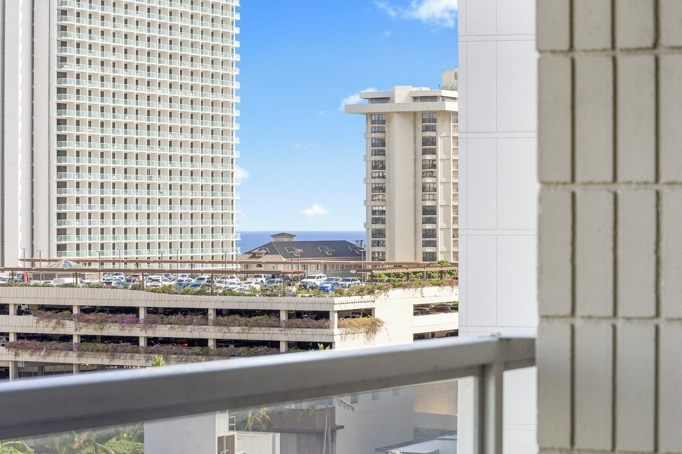 City skyline views from your own balcony retreat.