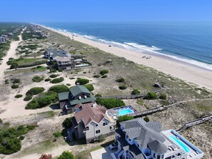 Beach nearby - OCEANFRONT, wild horses, private pool, hot tub-4x2275, Over at Carova (Carova Beach)