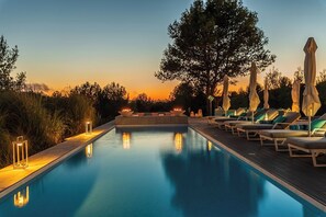 A heated pool