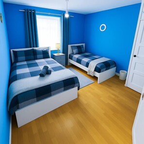 2 bedrooms, iron/ironing board, travel cot, WiFi