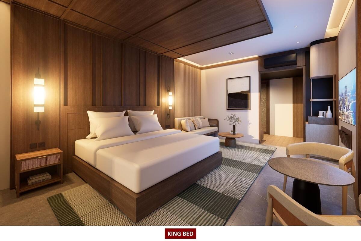 Luxury Suite, 1 Bedroom, Beach View | In-room safe, desk, blackout drapes, iron/ironing board