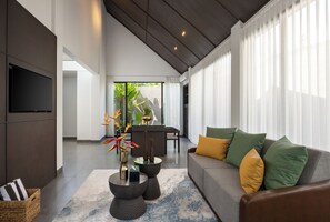 Luxury Villa, 2 Bedrooms, Ocean View | Living area