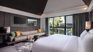 Deluxe Villa, 1 Bedroom, Ocean View | Living area